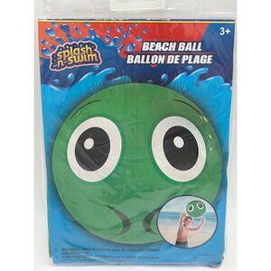 Splash N Swim Green Frog Inflatable Beach Ball 20 Inch Diameter For Kids Aged 3+